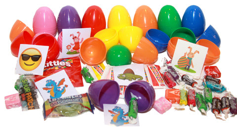 (2 Items) 1 Candy and 1 Sticker/Tattoo Eggs - (1000) pcs