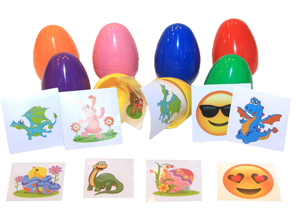 (2 Items) - 2 Stickers or Tattoo filled Eggs - (1000) pcs